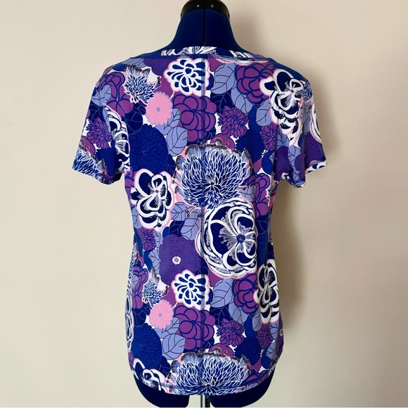 NWOT T by Talbots Supersoft Jersey Floral Tee M - Picture 3 of 7